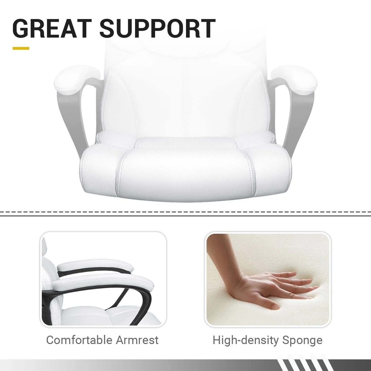 Mid Back Office Chair, Ergonomic Swivel Computer Task Chair for Home Office, Work and Study - Image 20