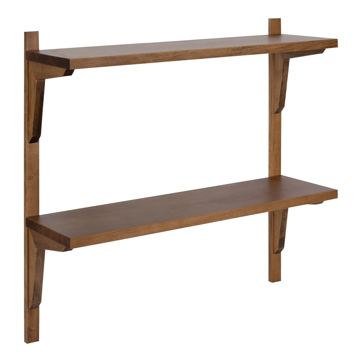 Mid-Century Wall Shelves, 24x8x24 Inch Decorative Wall Mounted Storage and Display Shelving for Home Decor - Image 3