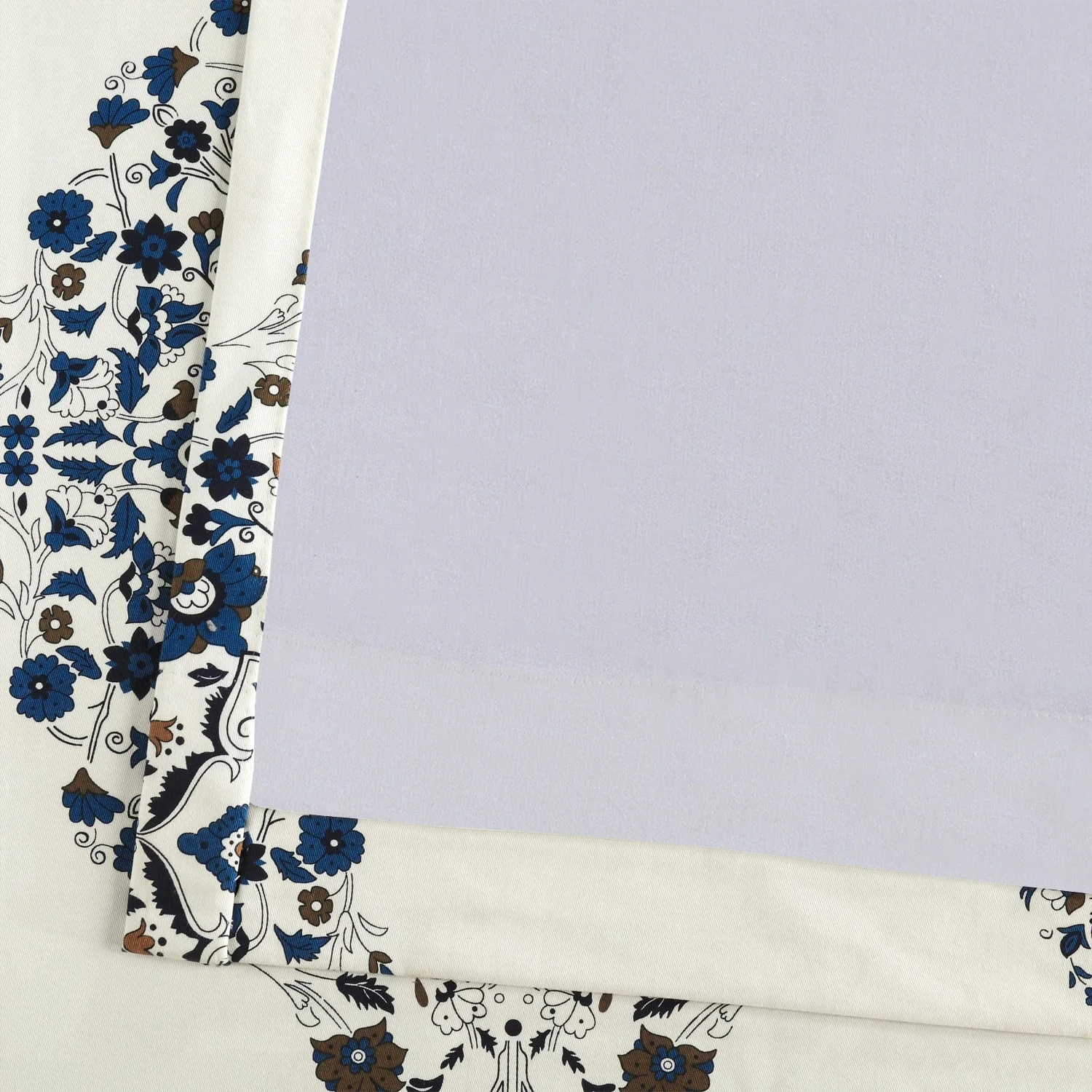 Medallion Damask Printed Cotton Room Darkening Curtain Panel, 1 Piece - Image 9