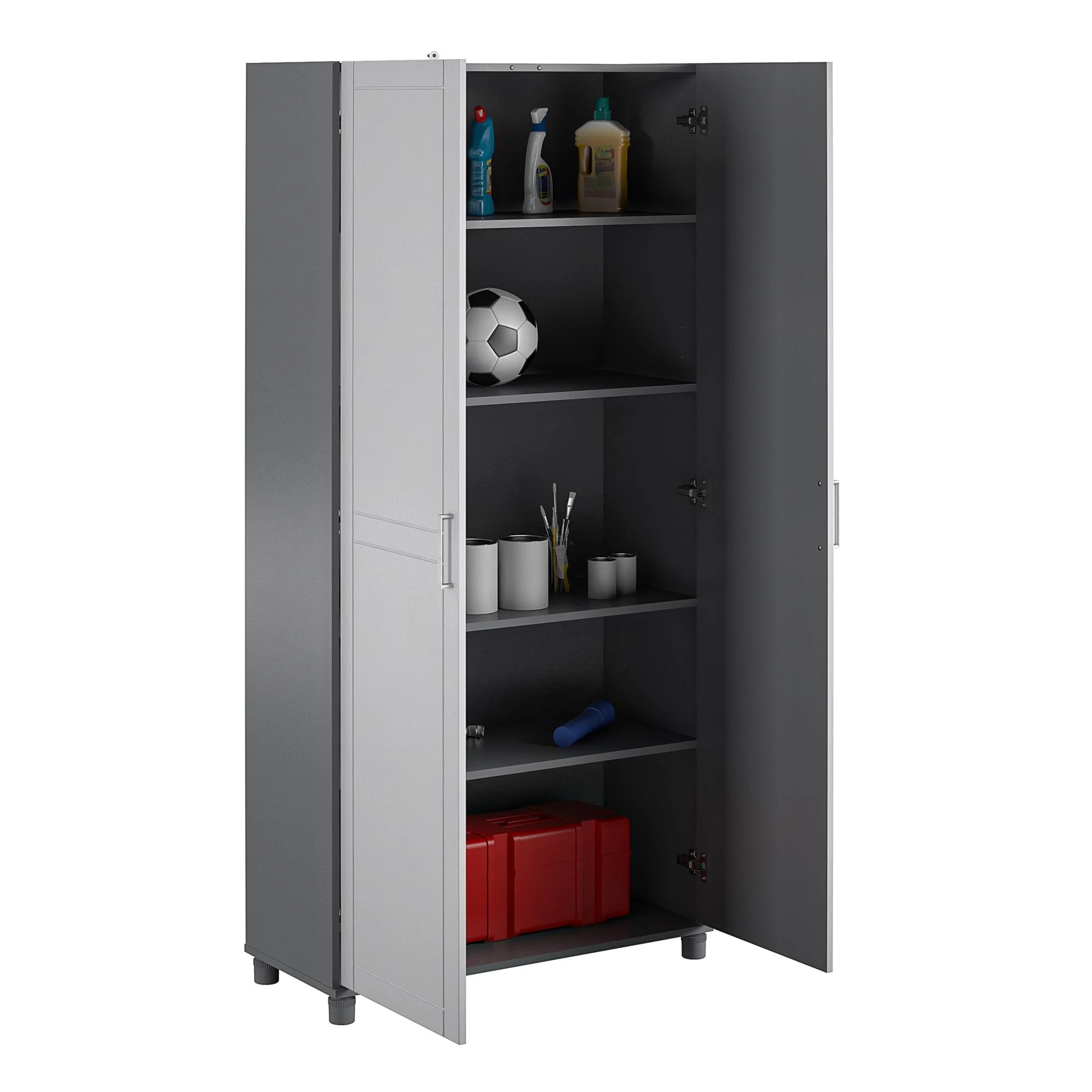 Callahan 36" Utility Storage Cabinet, Black - Image 32