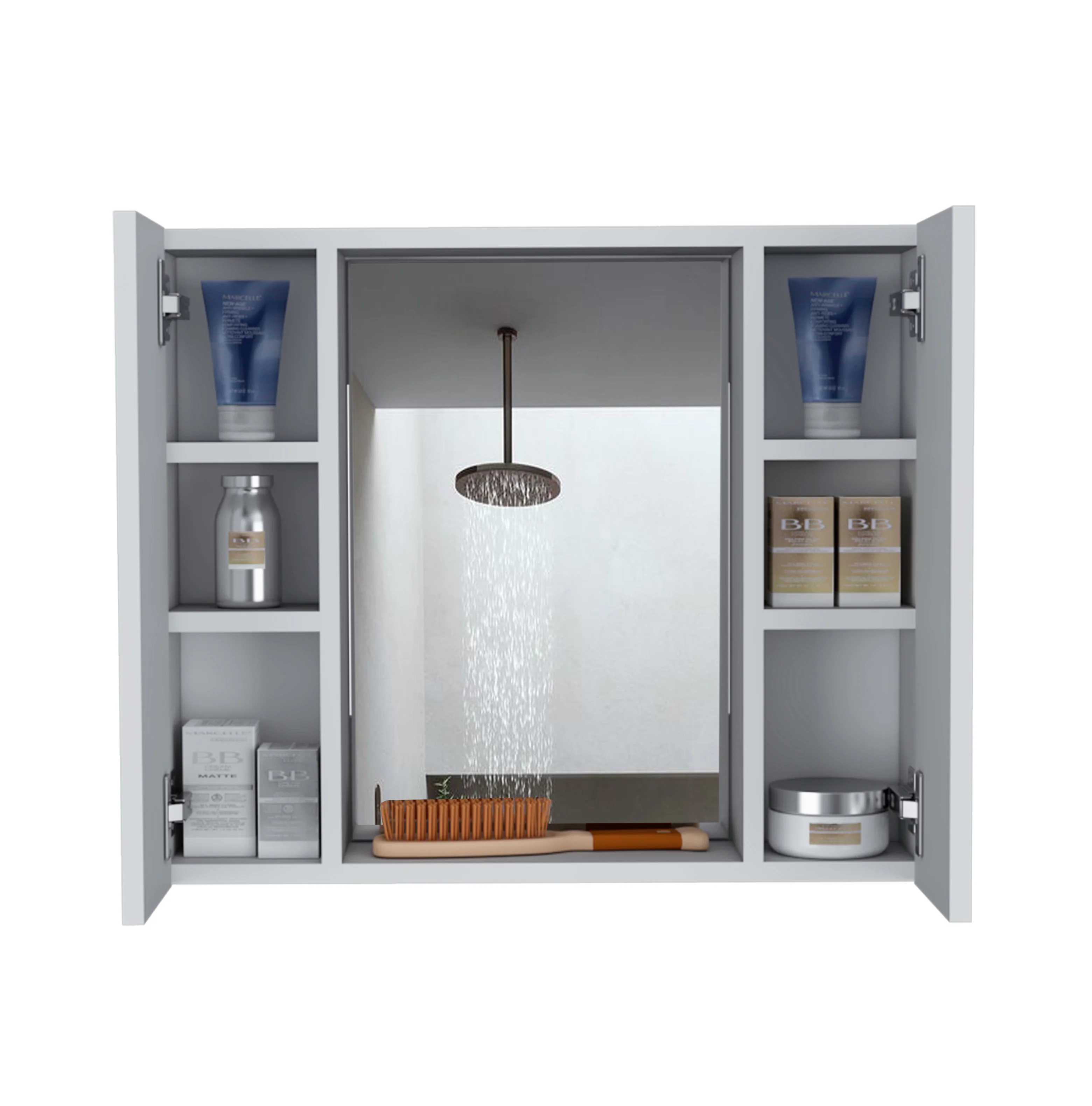 Black Tall Storage Cabinet with 3 Drawers and Adjustable Shelves for Bathroom, Study, Office and Interior, MDF Board with Painted Finish Black + MDF - Image 23