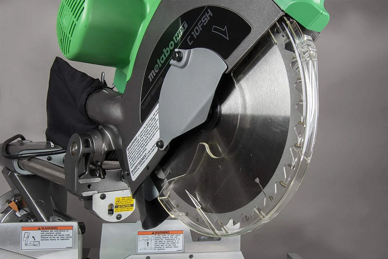 Metabo HPT 10-Inch Sliding Compound Miter Saw, Adjustable Laser Guide, Double Bevel, Electronic Speed Control, 12 Amp Motor, Electric Brake C10FSHS - Image 4