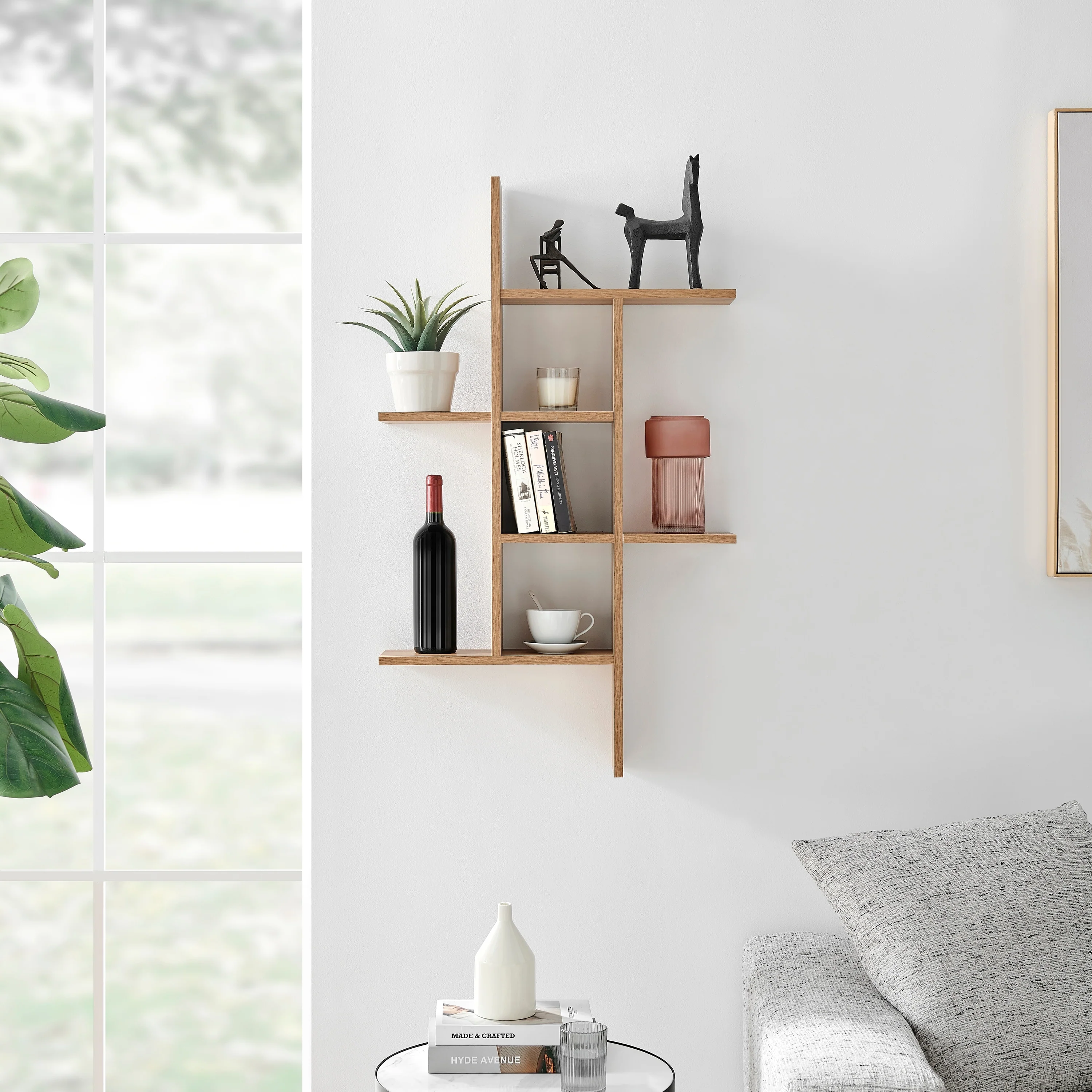 Cantilever Floating Wall Shelf, Modern Decorative Display Shelf for Living Room, Bedroom and Home Storage - Image 19