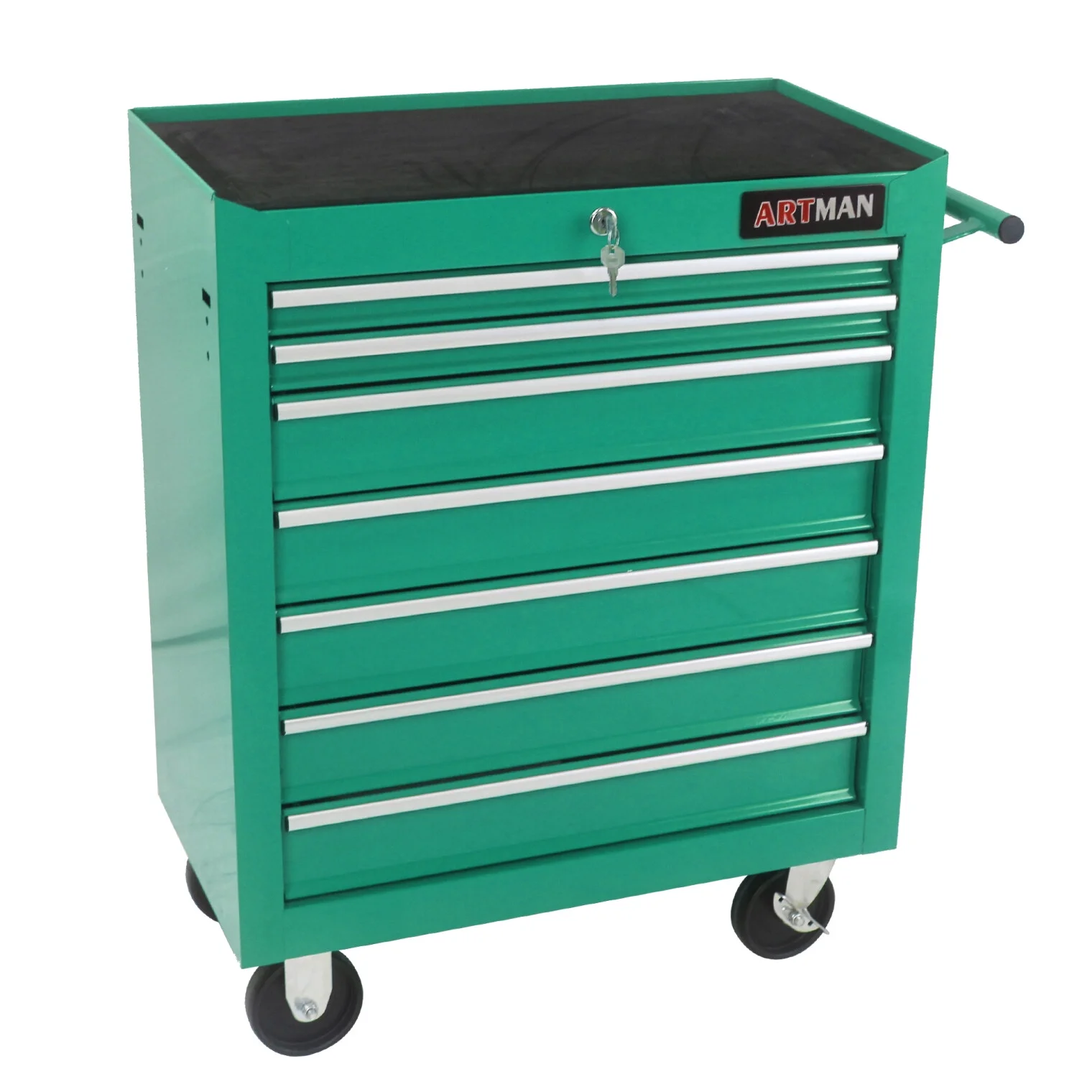 7-Drawer Metal Rolling Tool Chest with Wheels, Tool Storage Cabinet with Locking System, Toolbox with Wheels for Garage, Warehouse, Workshop, Repair Shop, Red - Image 14