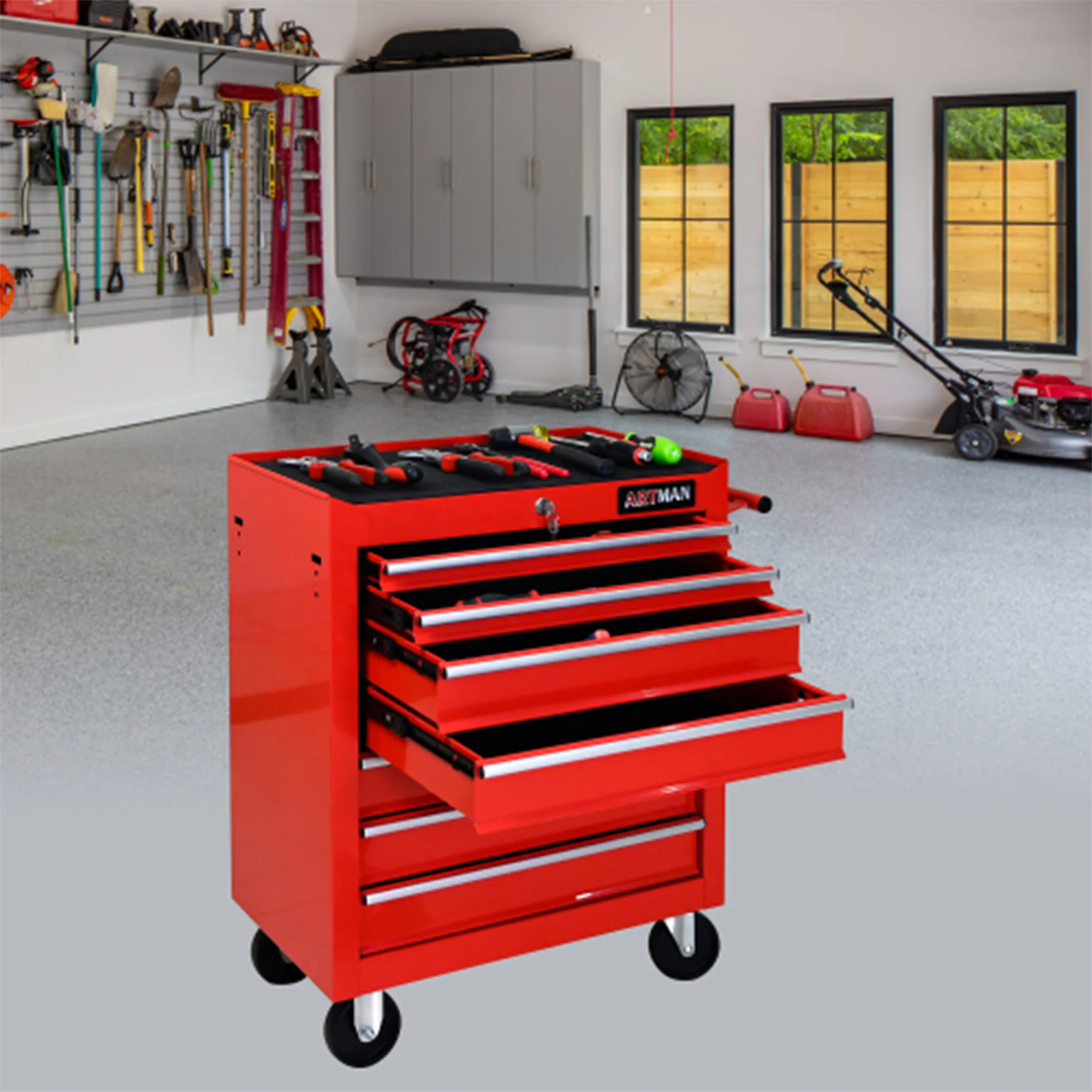 ARTMAN 7 Drawer Tool Rolling Storage Cart ,Tool Boxes Tool Chest with Wheels and Drawers for Garage Workshop Warehouse - Image 35