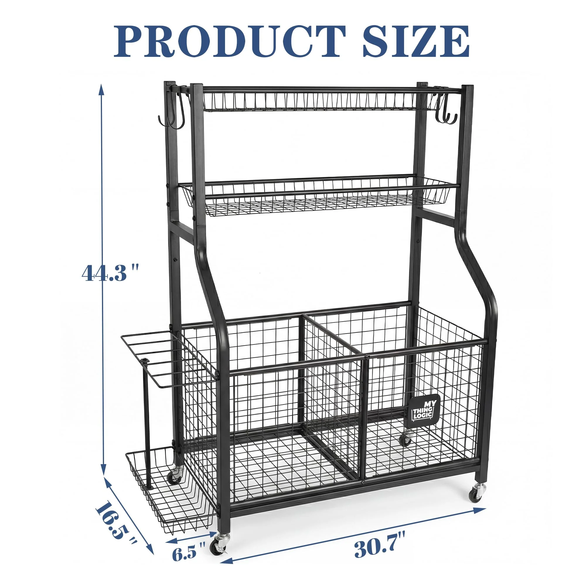 Garage Ball Storage Organizer for Sports Equipment, Sports Ball Rack for Home, Garage and Gym - Image 5