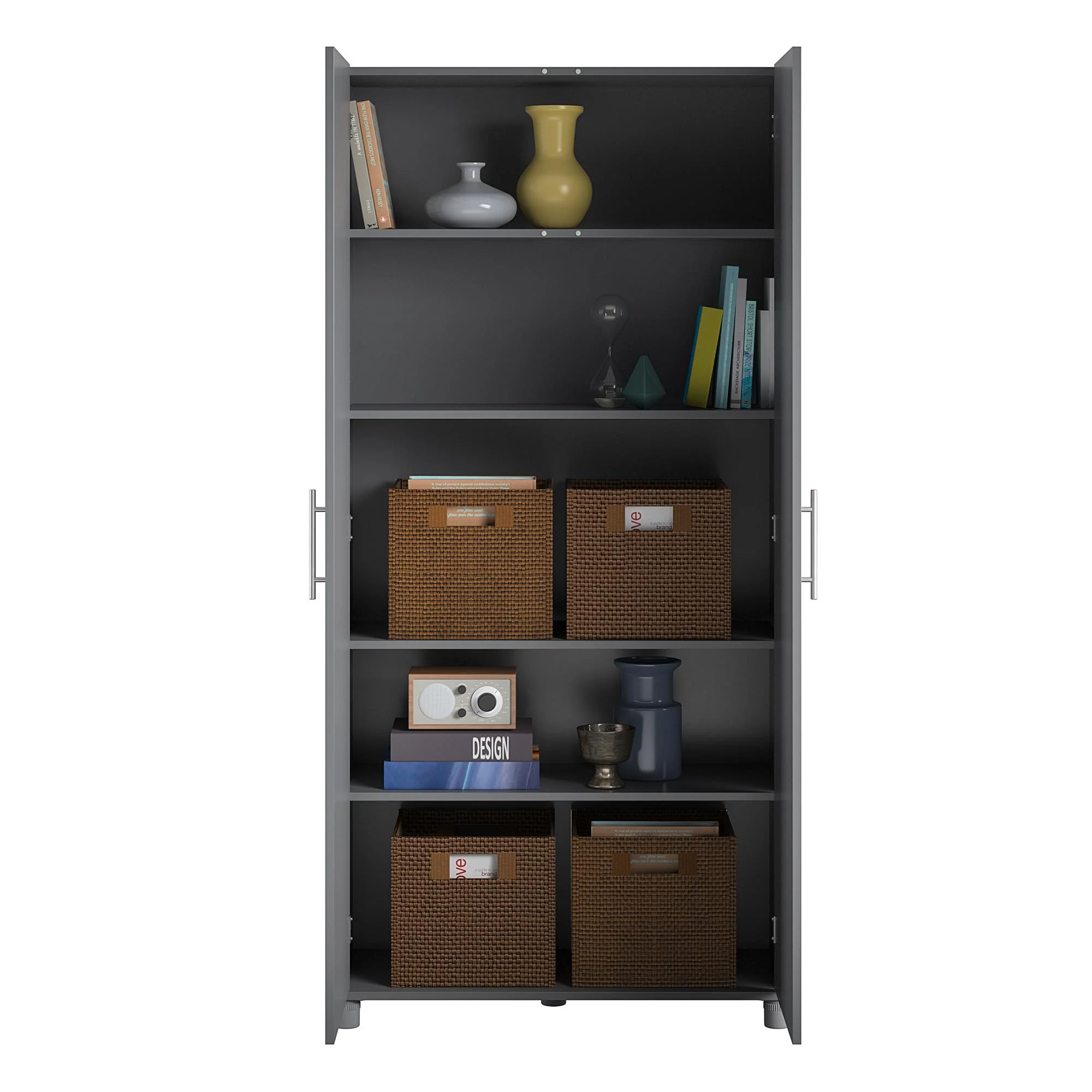 Camberly 36" Utility Storage Cabinet, Black Oak - Image 13