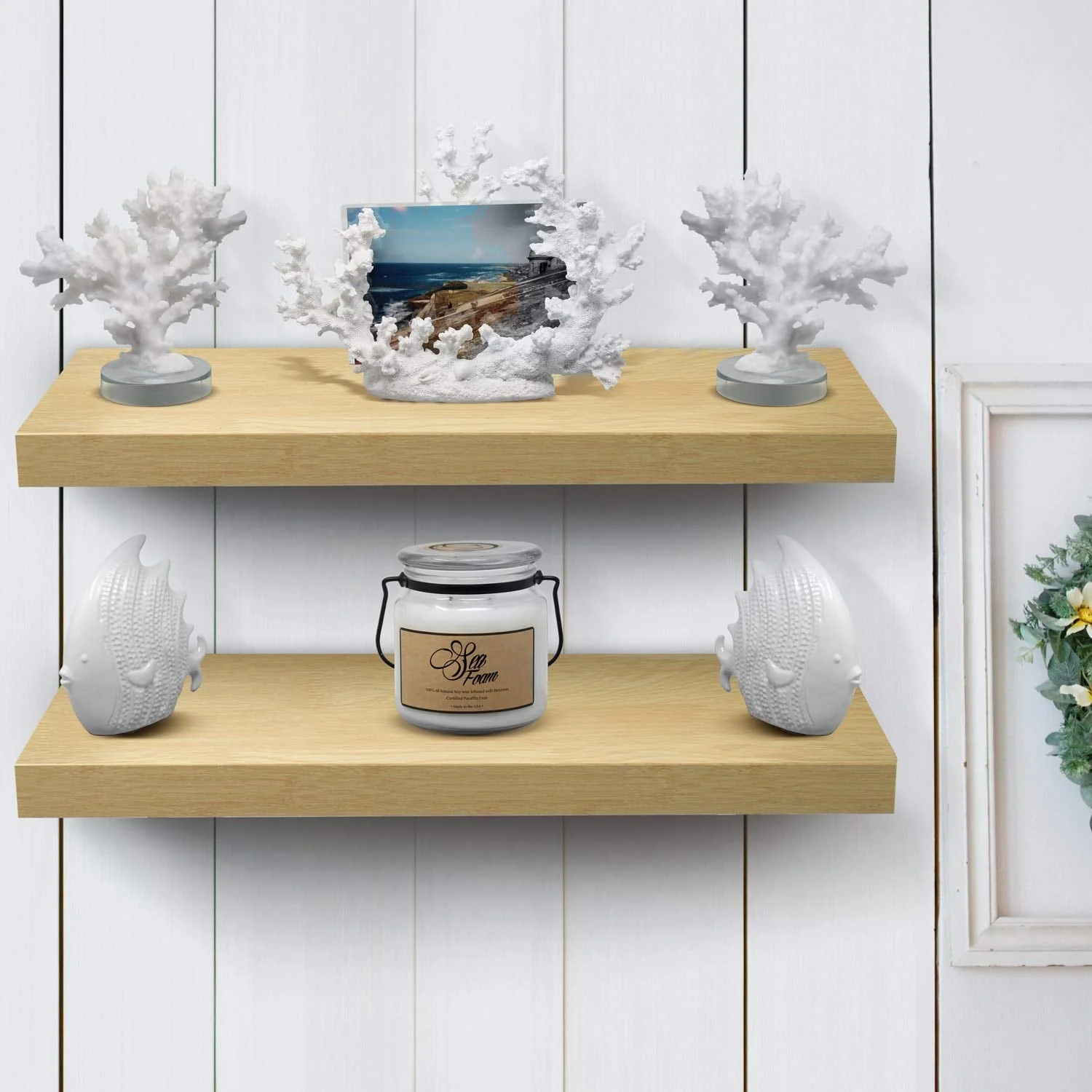 24 Inch Extra Long Floating Wall Shelf, Wall Mounted Display and Storage Shelf for Home Decor - Image 12