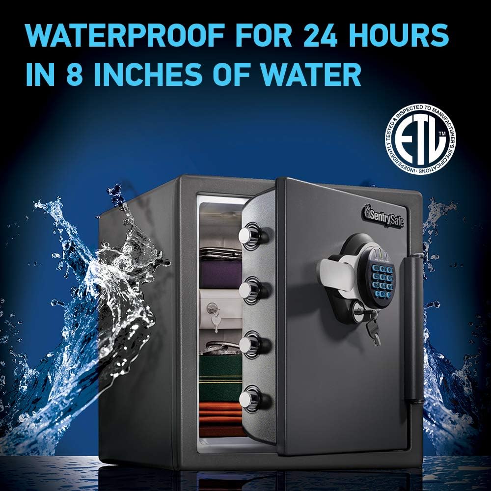 1.23 Cu Ft Waterproof and Fireproof Digital Safe Box, Alloy Steel Security Safe for Home and Office - Image 4