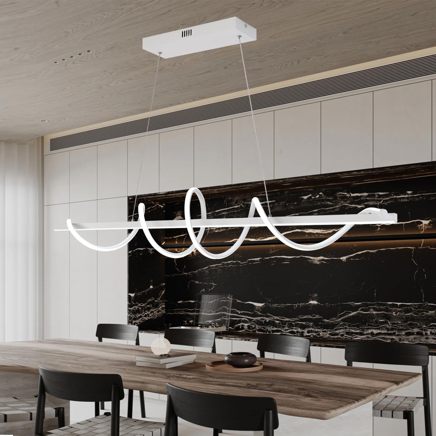 Minimalist Dimmable LED Pendant Chandelier with Remote Control - Image 12