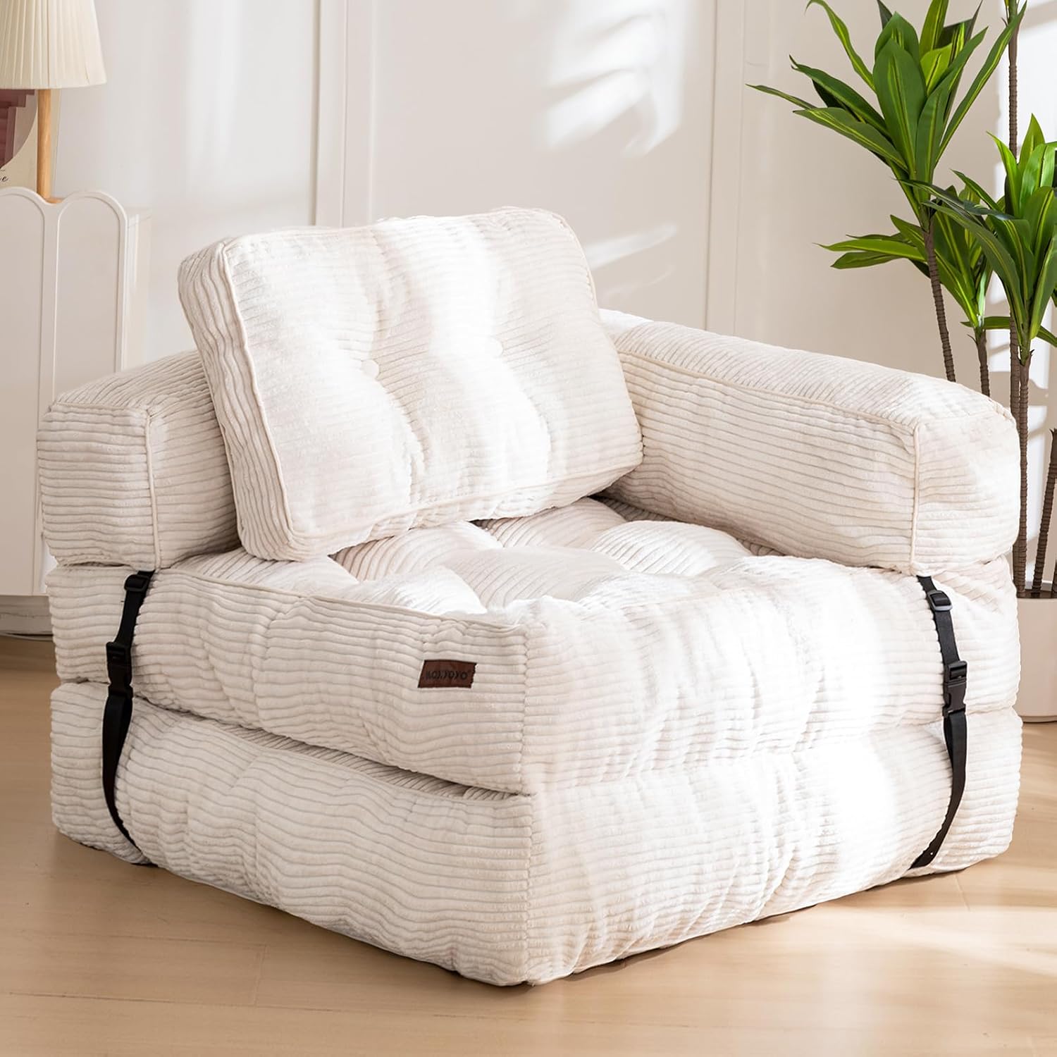 Folding Sofa Bed, Convertible Chair Bed with Pillow - Image 2