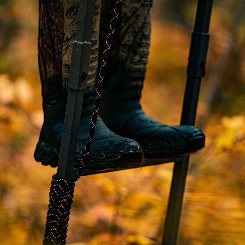 Jumbo Jack Ladder Stand – Adjustable Shooting Rail, Large Platform, Mesh Seat - Image 5