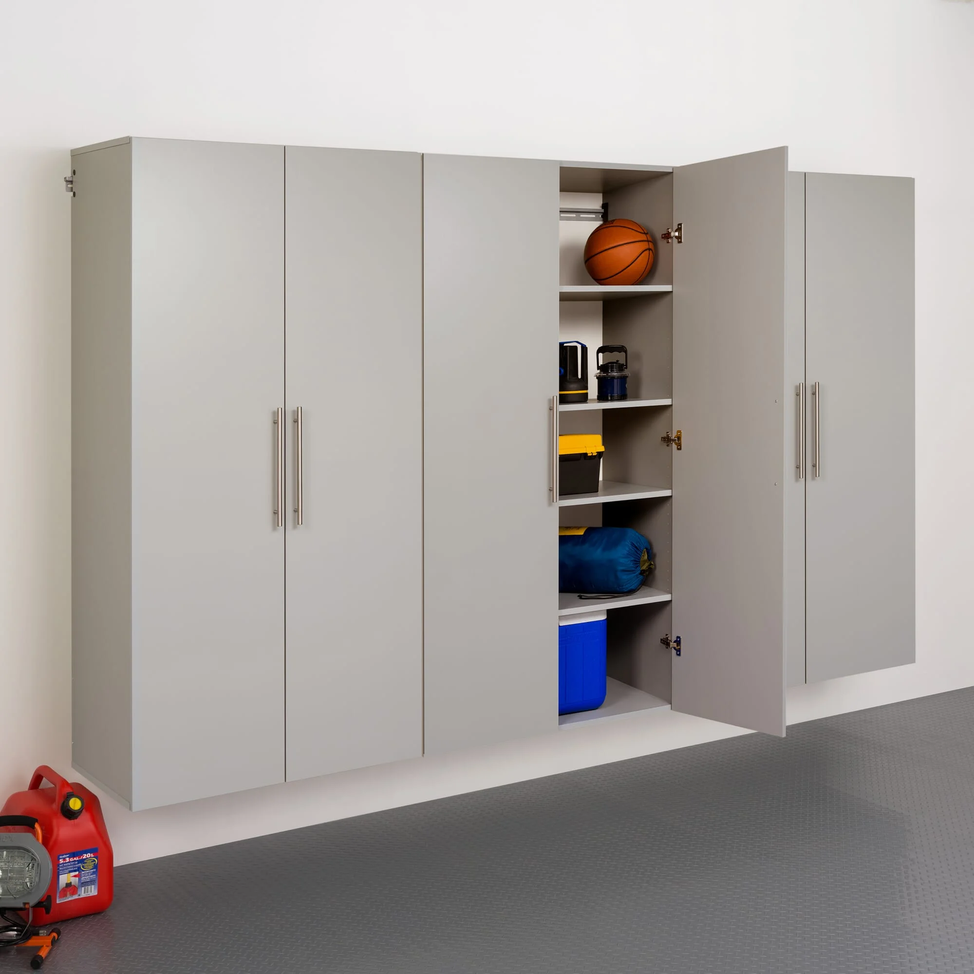 Prepac HangUps Large Storage Cabinet - Immaculate Light Gray 36" Cabinet with Storage Shelves and Doors; Ideal for Bin and General Storage Solutions - Image 8