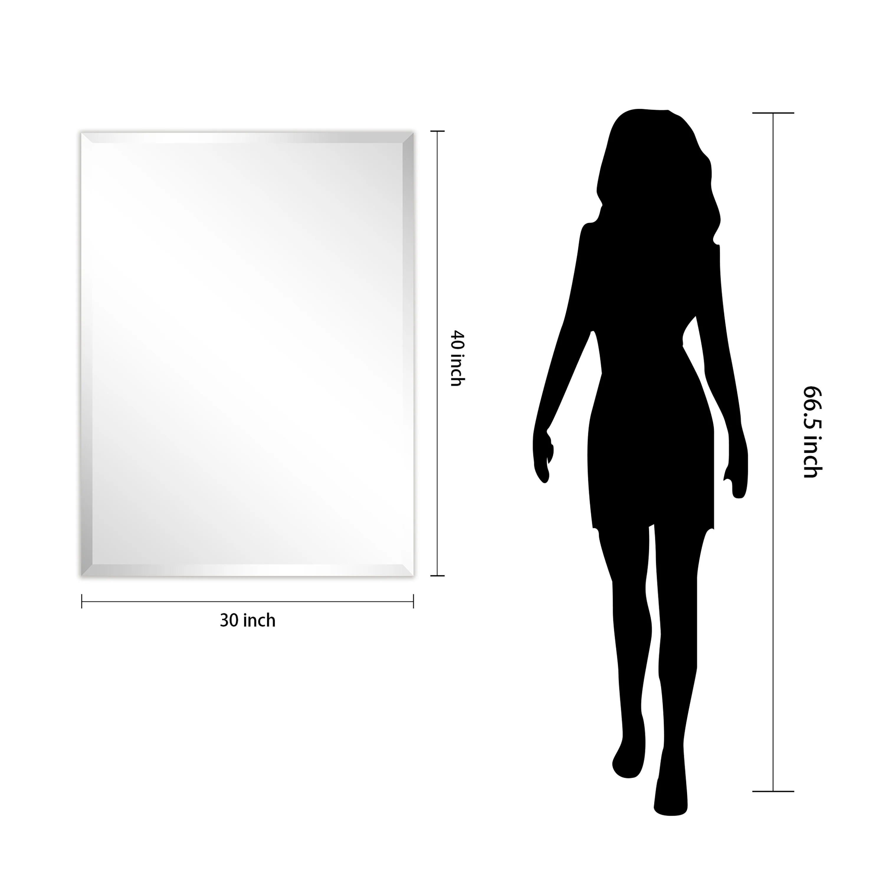 Frameless Beveled Prism Wall Mirror, Clear Square or Rectangular Decorative Mirror for Bathroom, Bedroom and Home Decor - Image 38