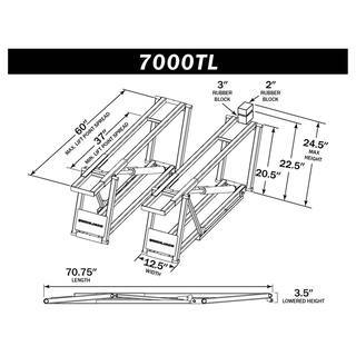 7000TL Portable Car Lift for Trucks& SUVs, 7000 lbs Capacity - Image 3