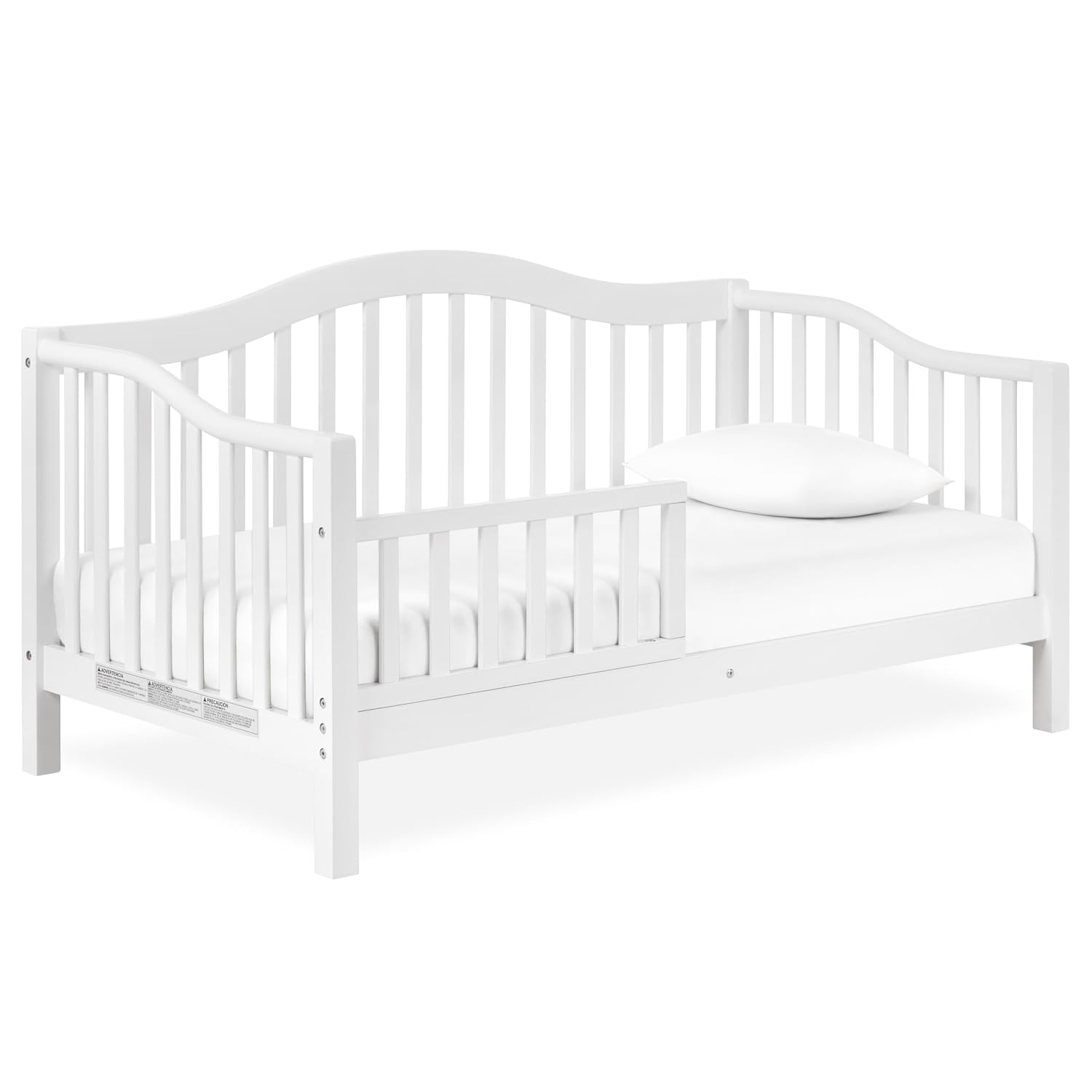Wooden Toddler Day Bed for Kids, White