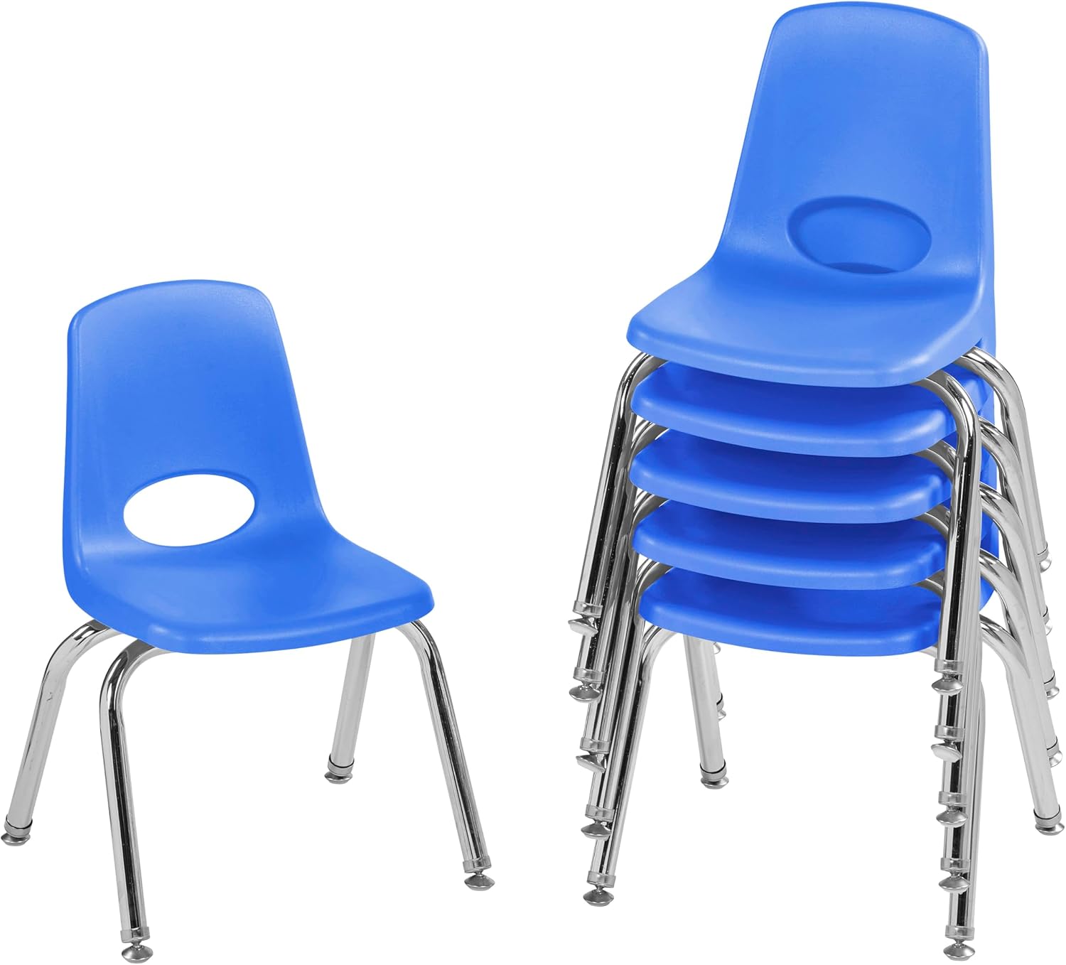 10" School Stack Chair with Swivel Glides, Purple, 6-Pack - Image 17