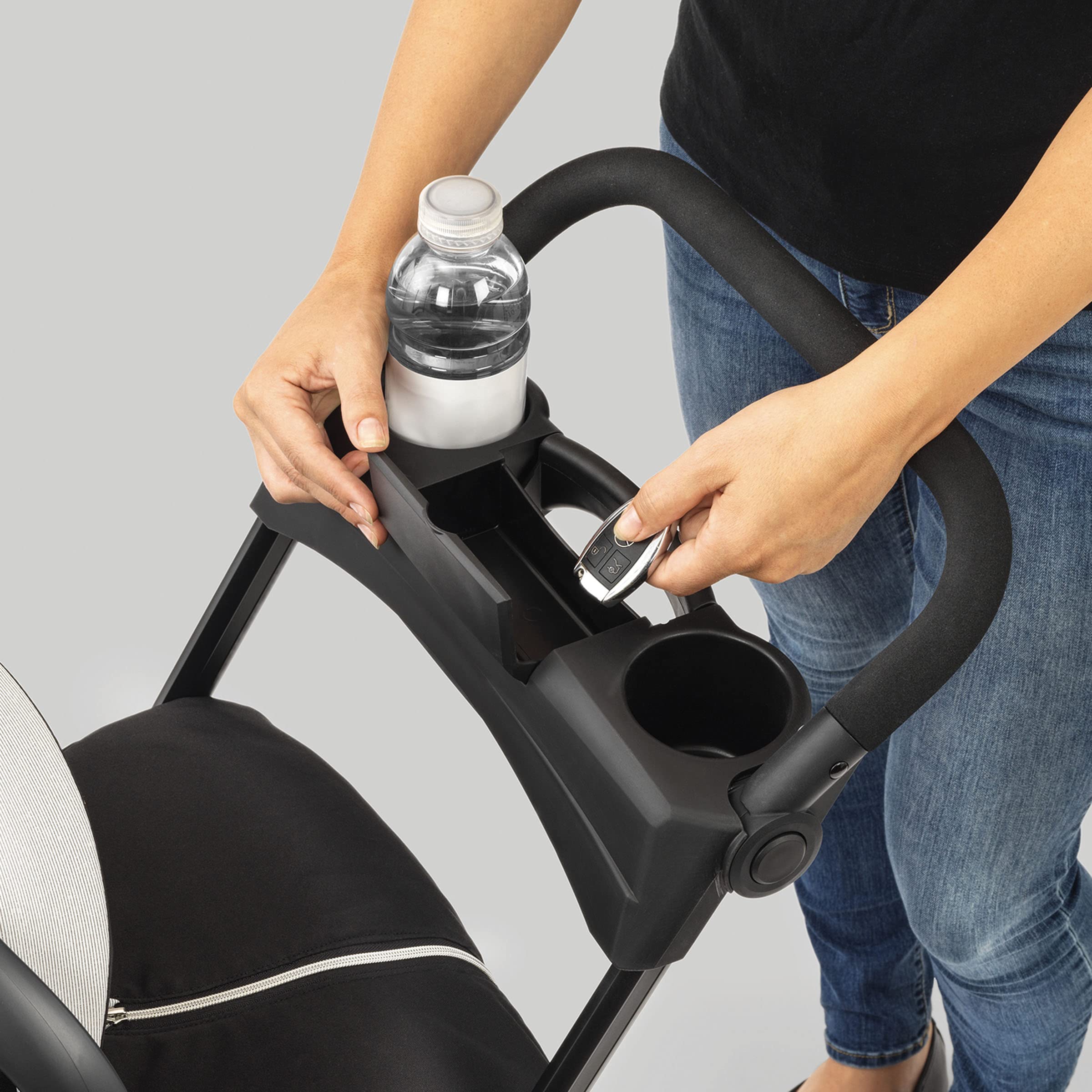 Lightweight Infant Car Seat Caddy Frame Stroller, Portable Baby Carrier Stroller Frame with Easy Fold Design - Image 5