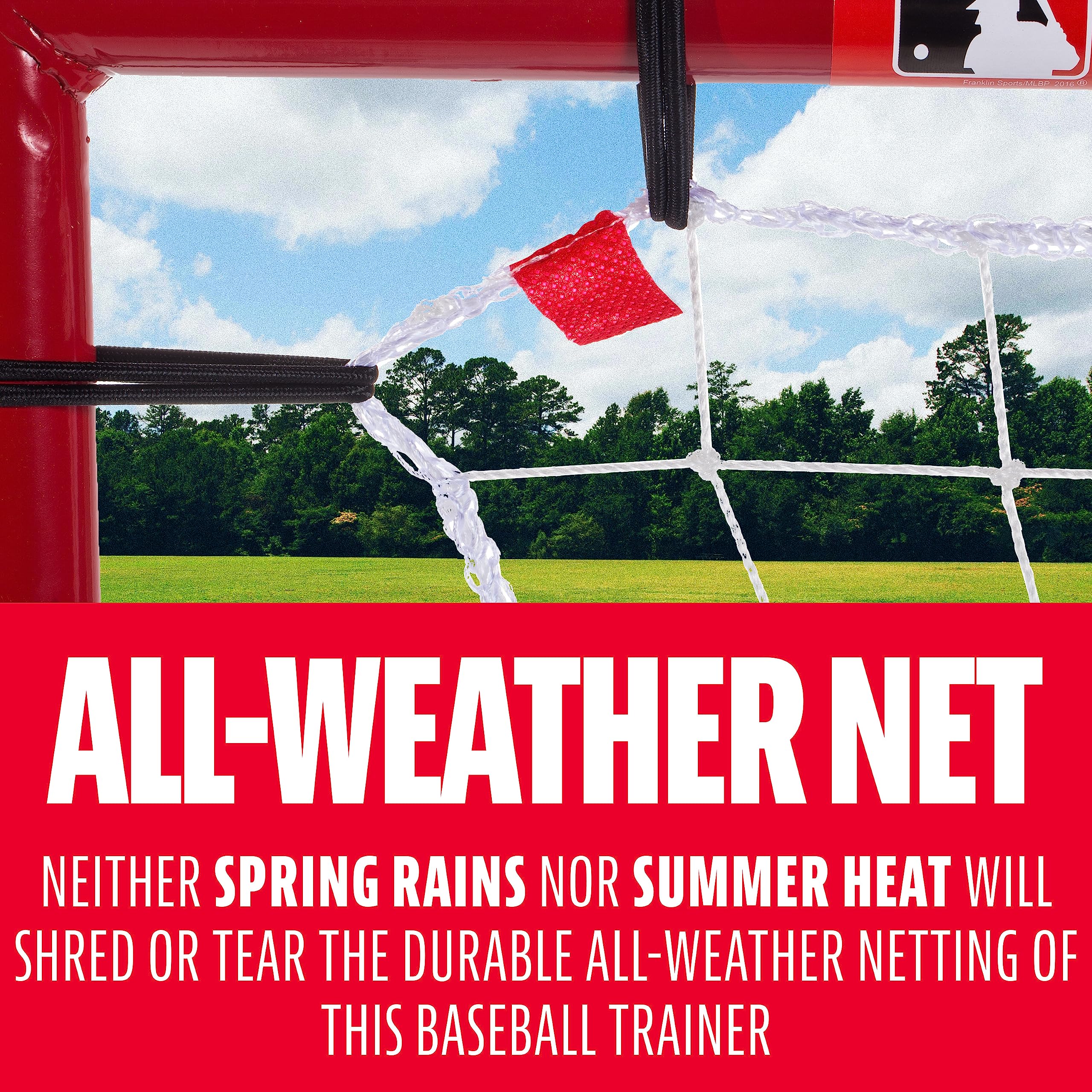 Baseball Rebounder and Pitchback Trainer Net, Practice Equipment for Throwing, Fielding and Hitting - Image 4