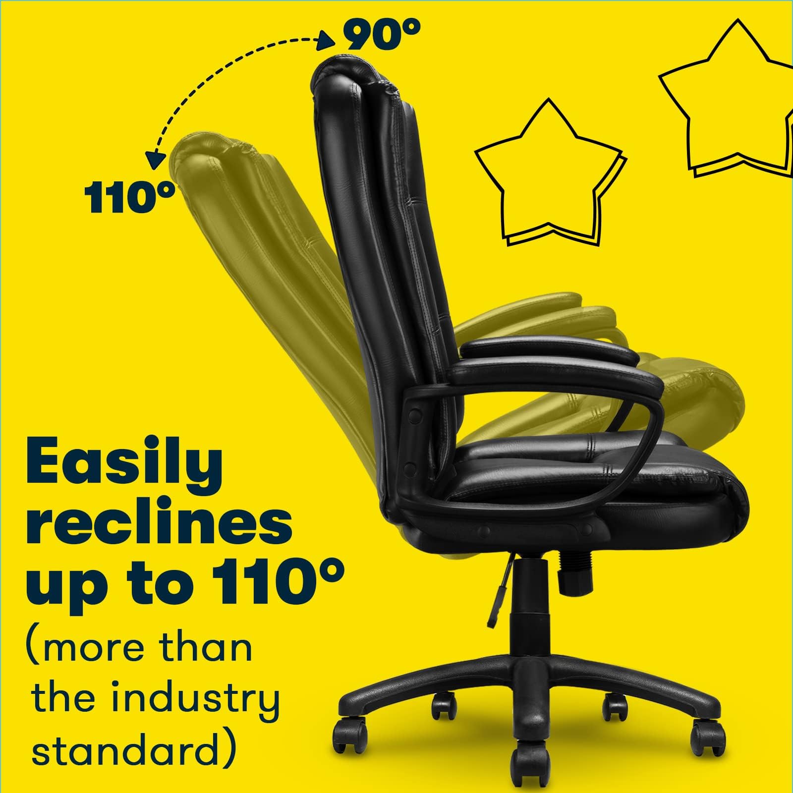 400 LBS Big and Tall Office Chair, Heavy Duty Ergonomic Computer Desk Chair for Home Office and Workspace - Image 6