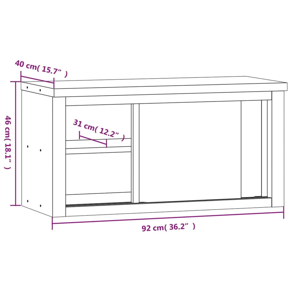 vidaXL Kitchen Wall Cabinet with Shelf Storage Restaurant Stainless Steel - Image 30
