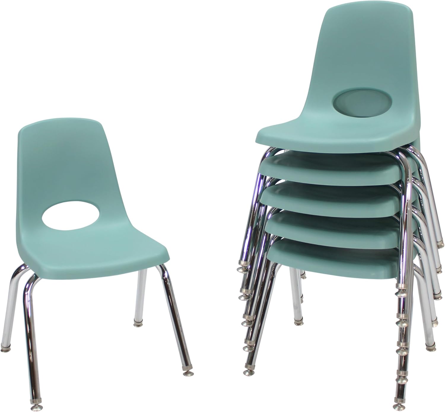 10" School Stack Chair with Swivel Glides, Purple, 6-Pack - Image 37
