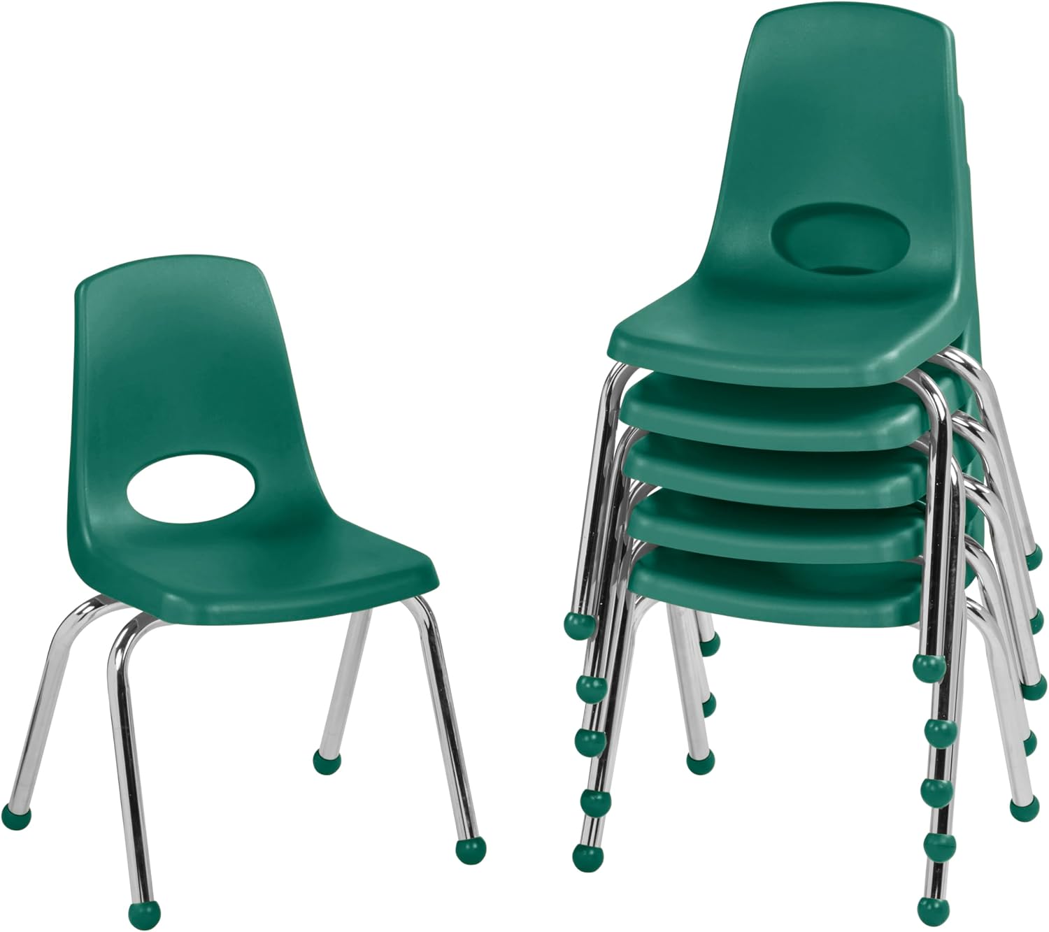 10" School Stack Chair with Swivel Glides, Purple, 6-Pack - Image 72