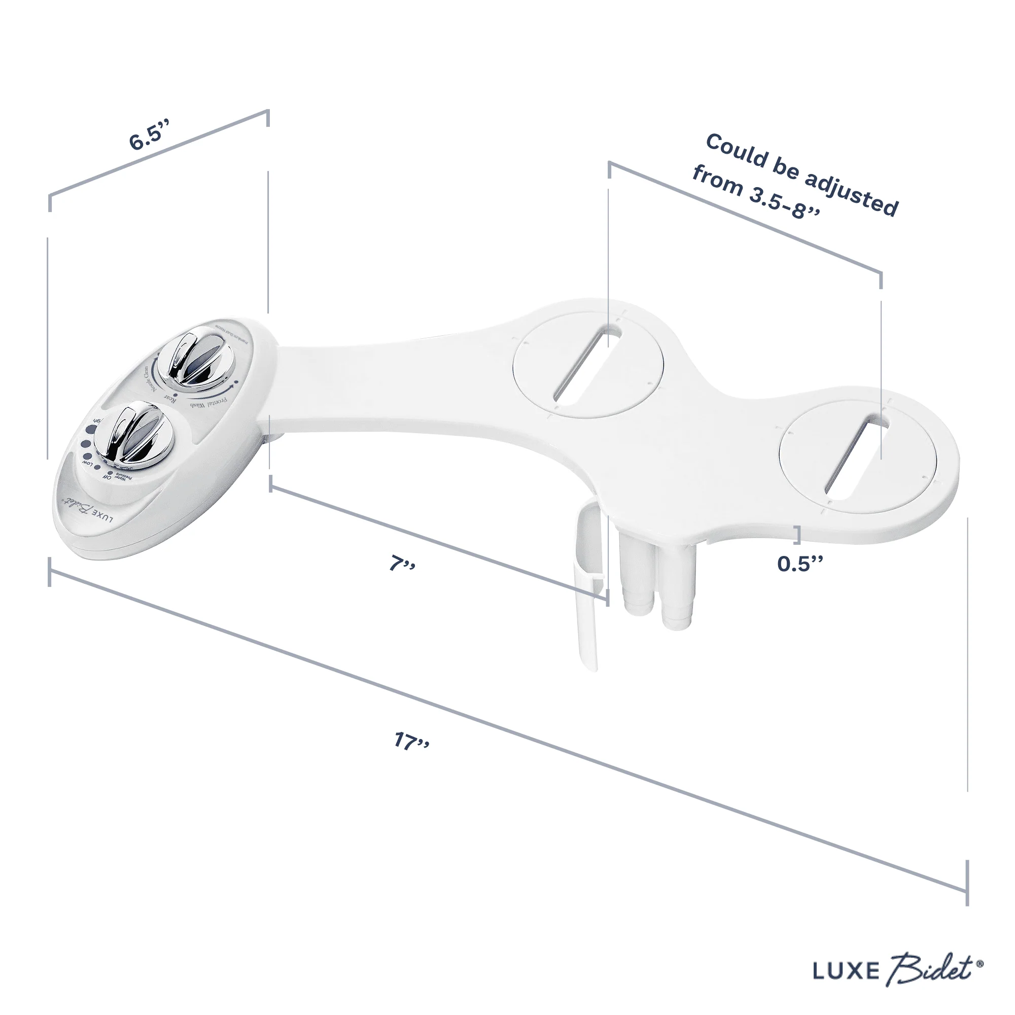 LUXE Bidet W85 Dual-Nozzle Self-Cleaning Bidet Attachment - Image 3