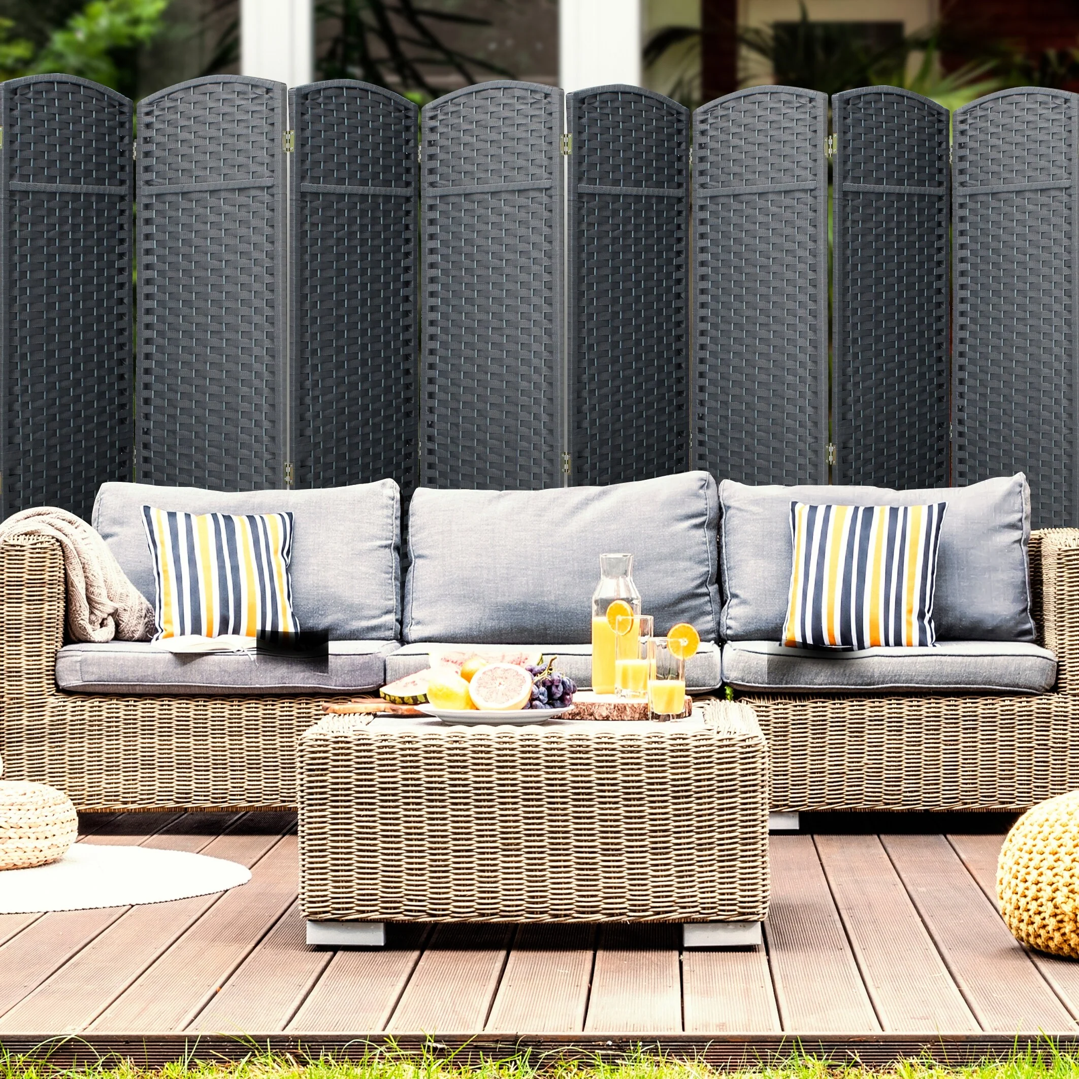 Tall Folding Room Divider Screen, Portable Privacy Partition Wall Panel for Bedroom, Living Room and Office - Image 14