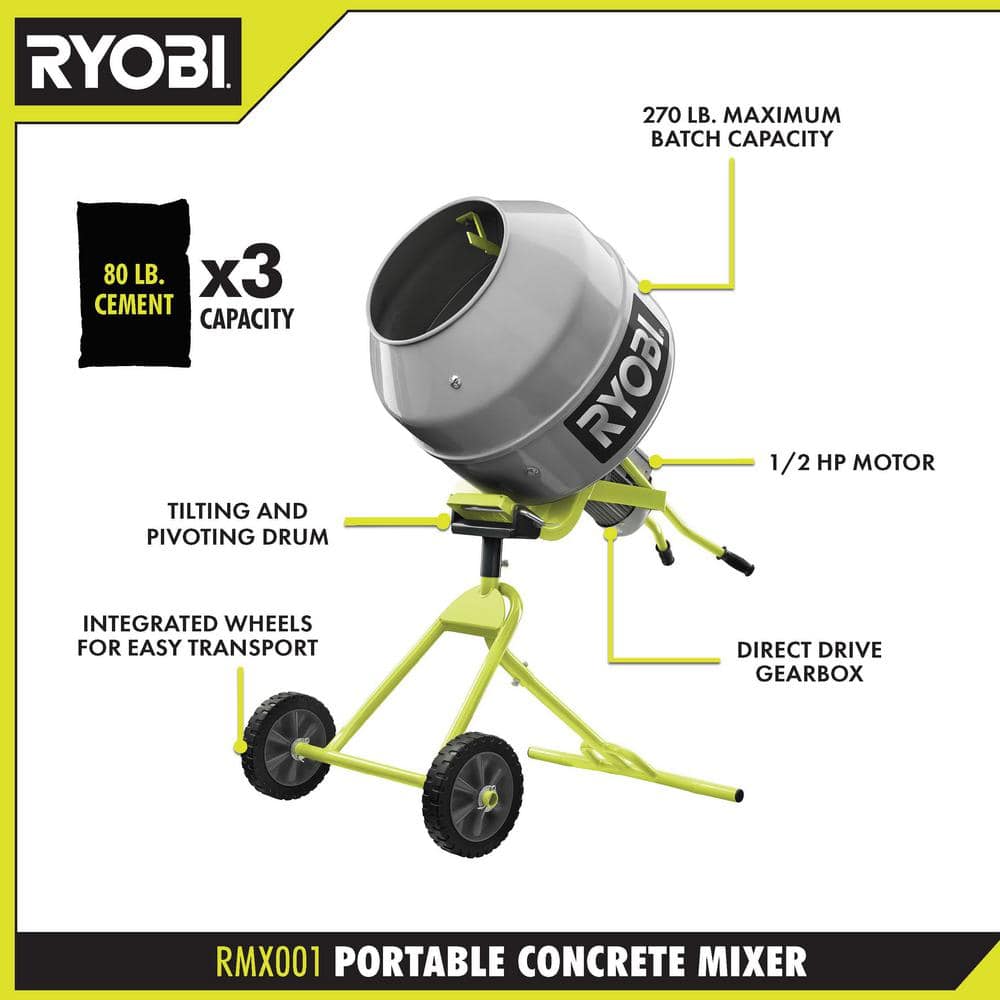 5.0 cu. ft. Portable Concrete Mixer RMX001 - Image 2