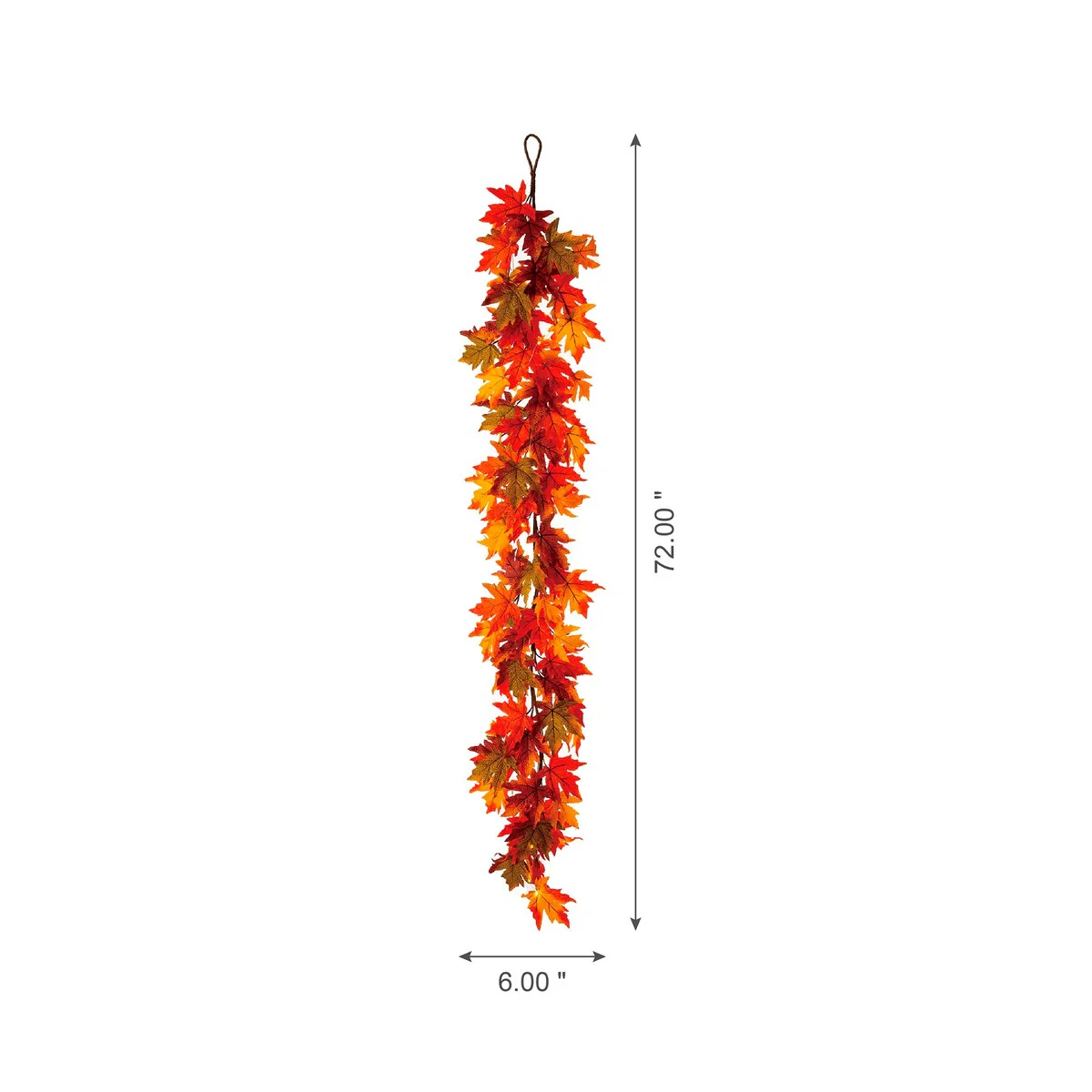 Thanksgiving LED Lighted Fall Maple Leaf Wreath and Garland - Autumn Home Decor - Image 16