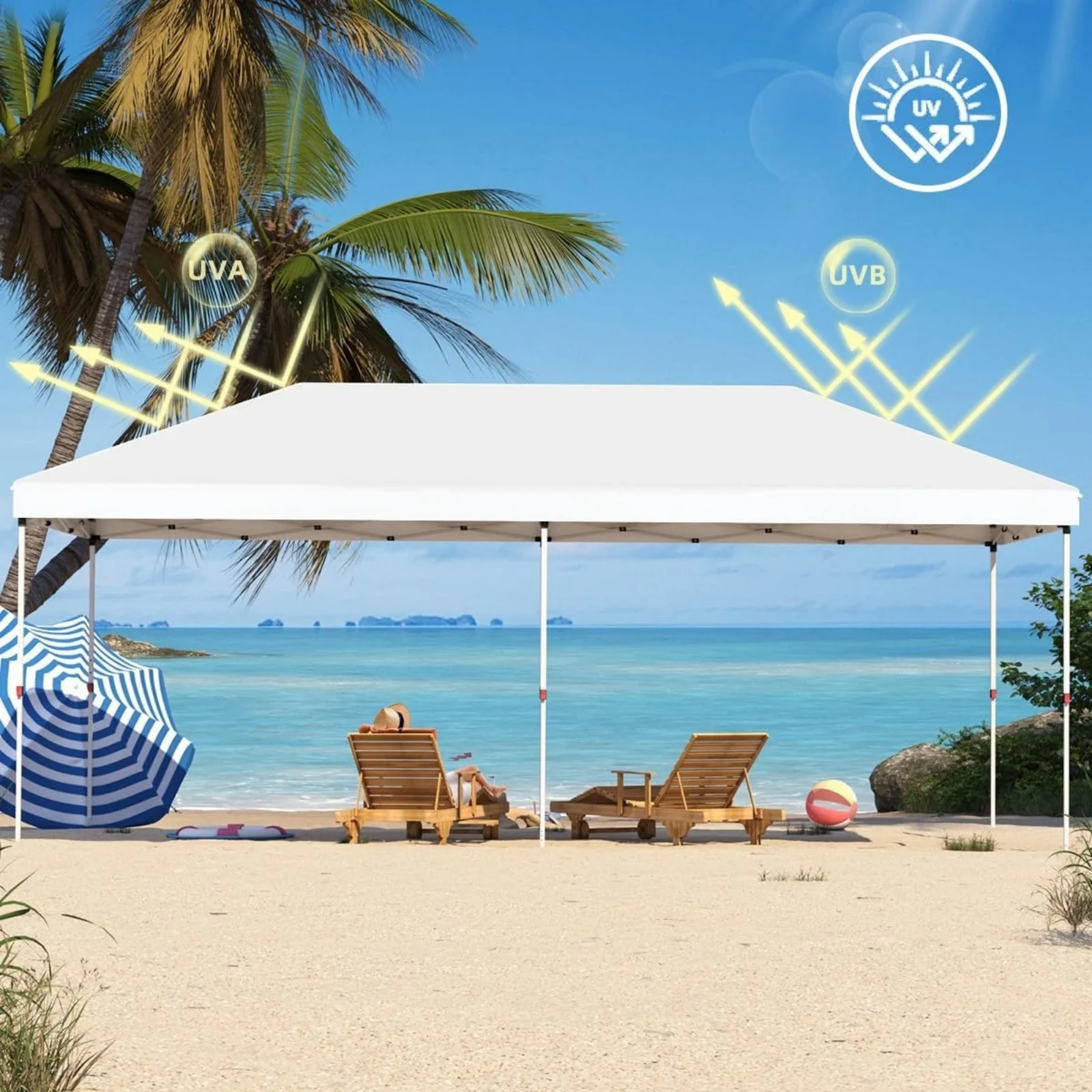 10' x 20' Pop Up Canopy Tent for Outdoor, Portable Instant Commercial Canopy for Patio, Backyard, Garden, Lawn, Outdoor Activities - Image 12