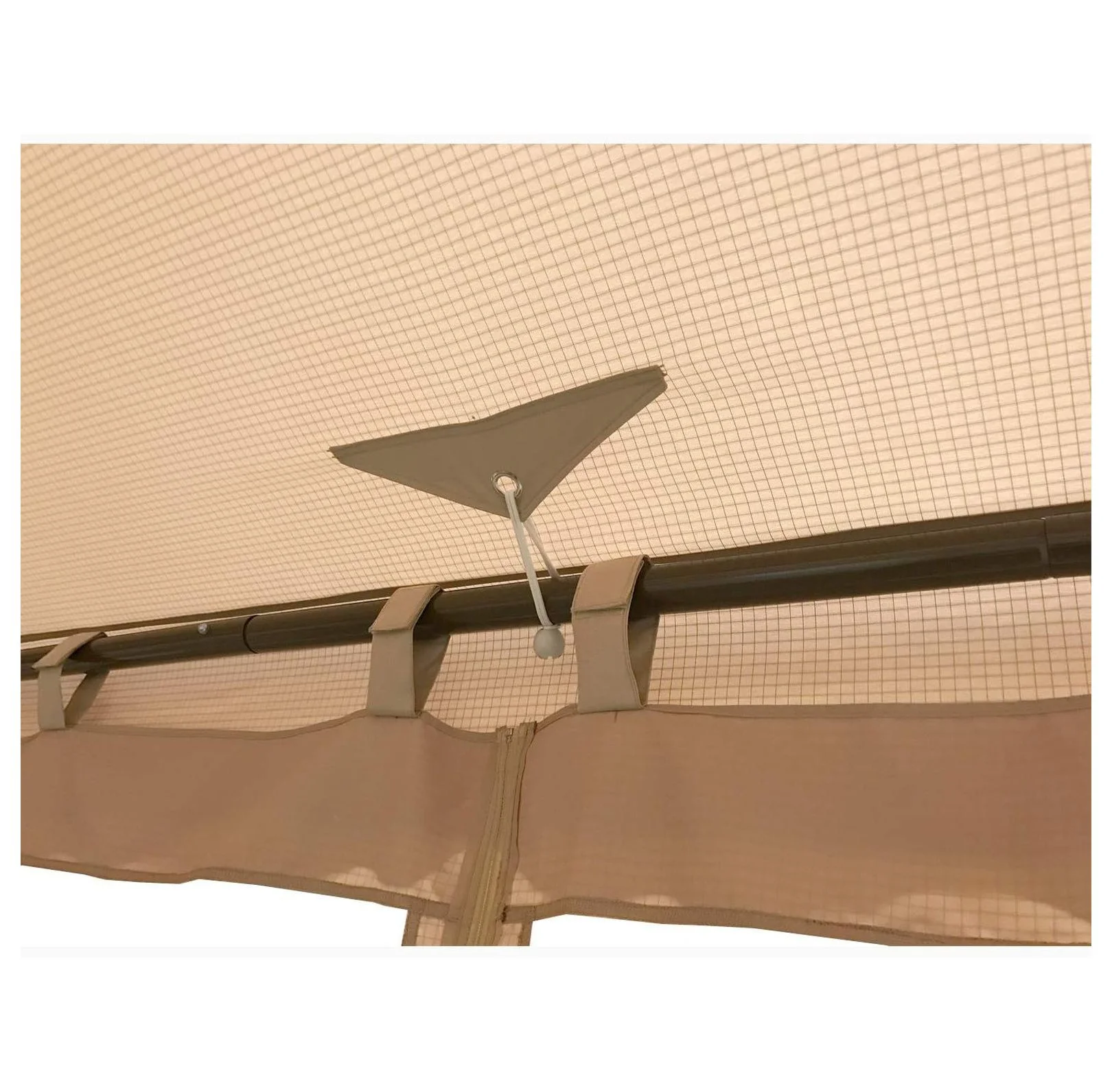 ABBA Patio 10x10 Gazebo Replacement Canopy - RipLock 500 - Beige - Image 7
