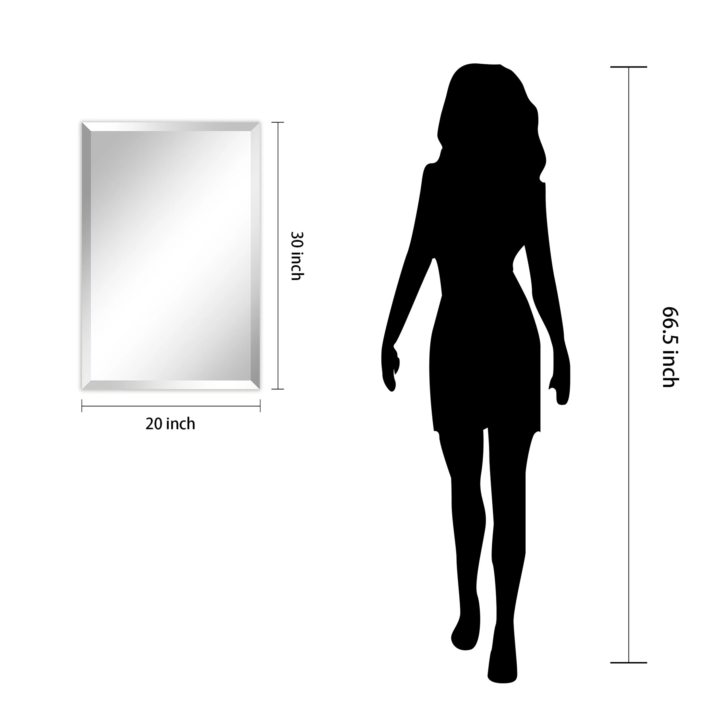 Frameless Beveled Prism Wall Mirror, Clear Square or Rectangular Decorative Mirror for Bathroom, Bedroom and Home Decor - Image 14