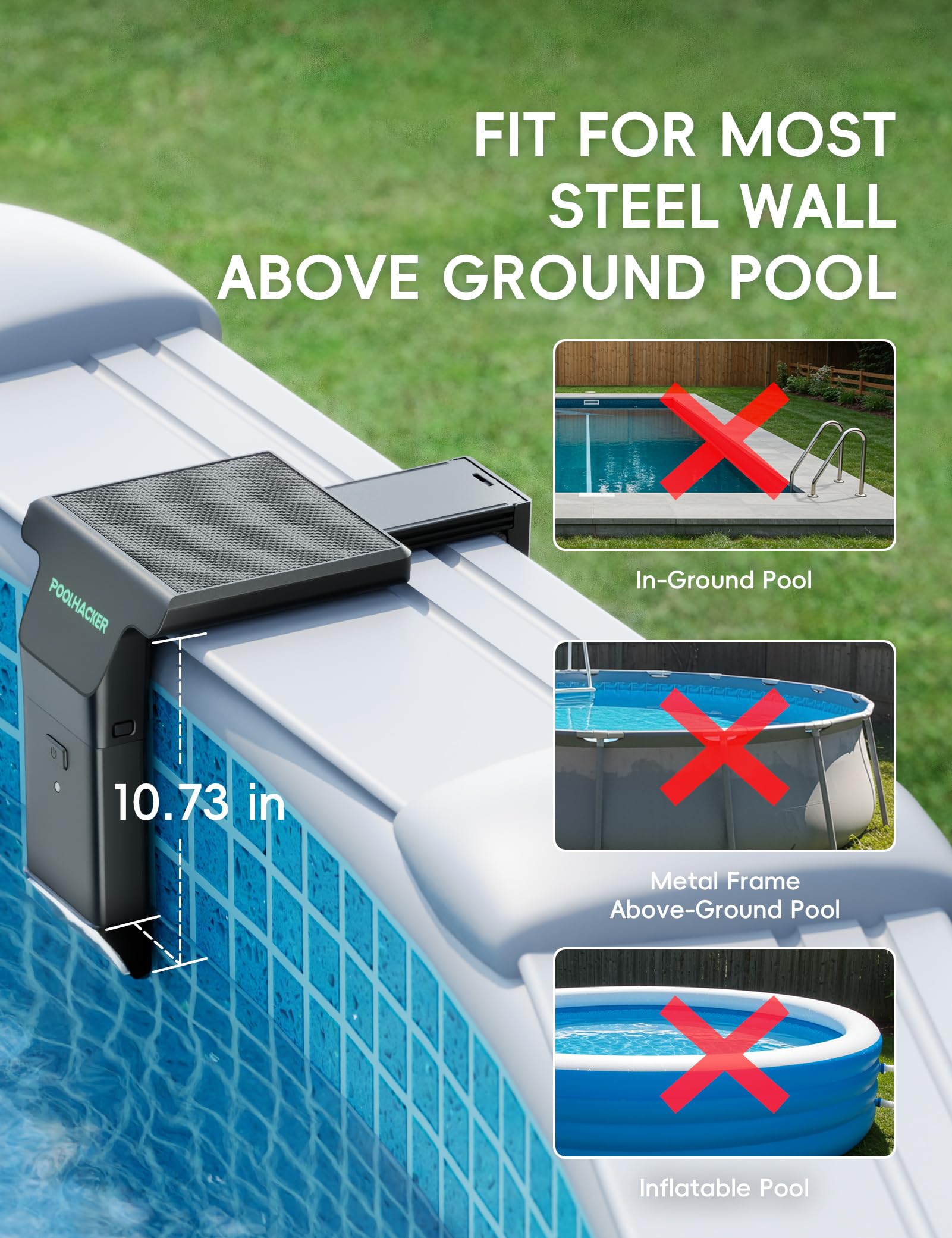 Solar Pool Lights for Steel Wall Above Ground Pools, Solar Powered LED Swimming Pool Lighting - Image 3