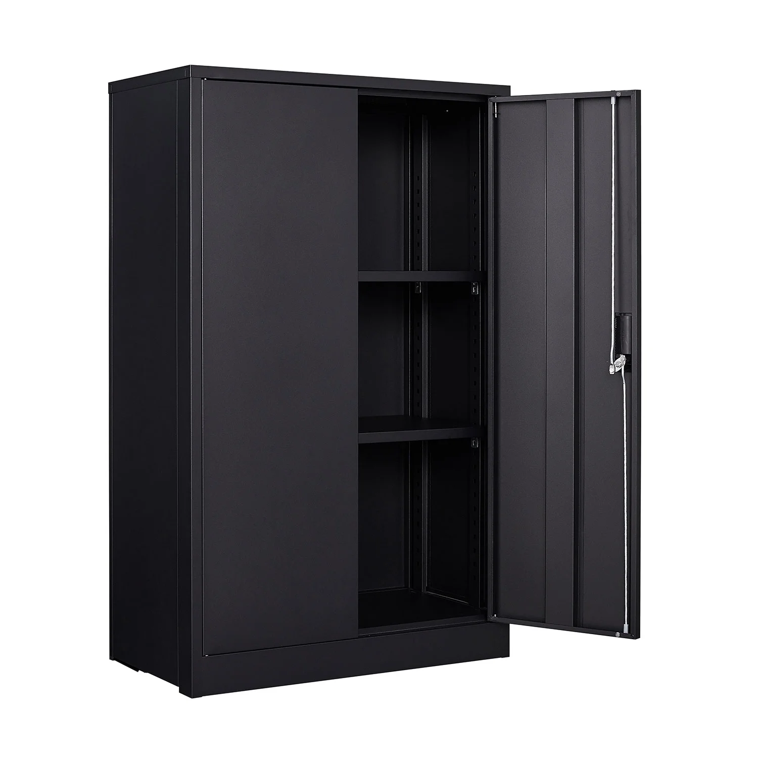 Metal Storage Cabinet with Locking Doors and Adjustable Shelf, Folding Filing Storage Cabinet, Rolling Storage Locker Cabinet for Home Office,School,Garage, White - Image 30