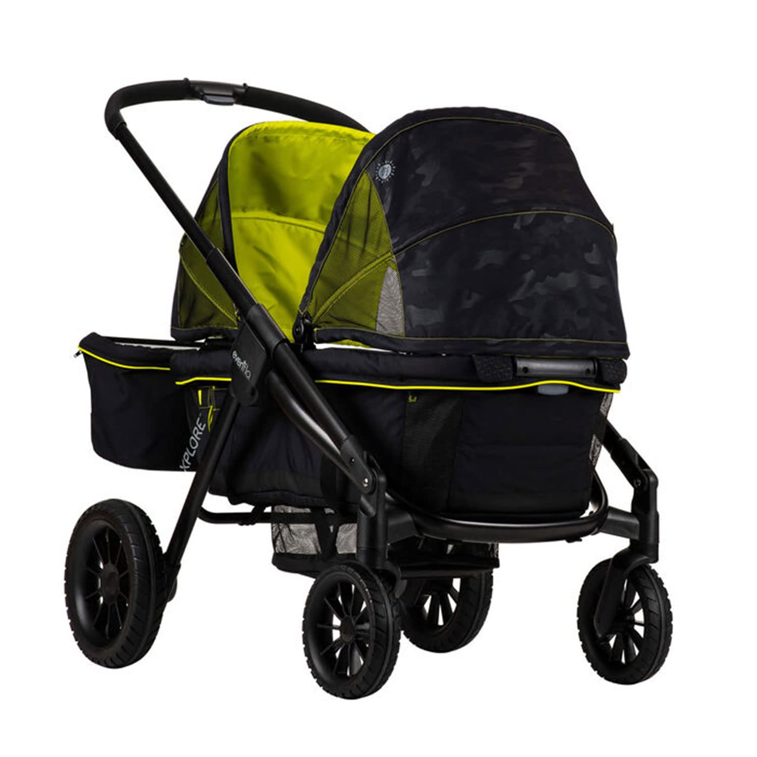 2-in-1 All-Terrain Baby Stroller Wagon with Canopy and Storage - Gray - Image 24