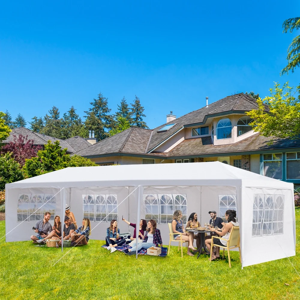 10'x30' Canopy Tent, Canopy Party Tent with 5 Removable Sidewalls,Waterproof Gazebo Tent for Patio/Outdoor/Wedding Parties and Events, White - Image 6