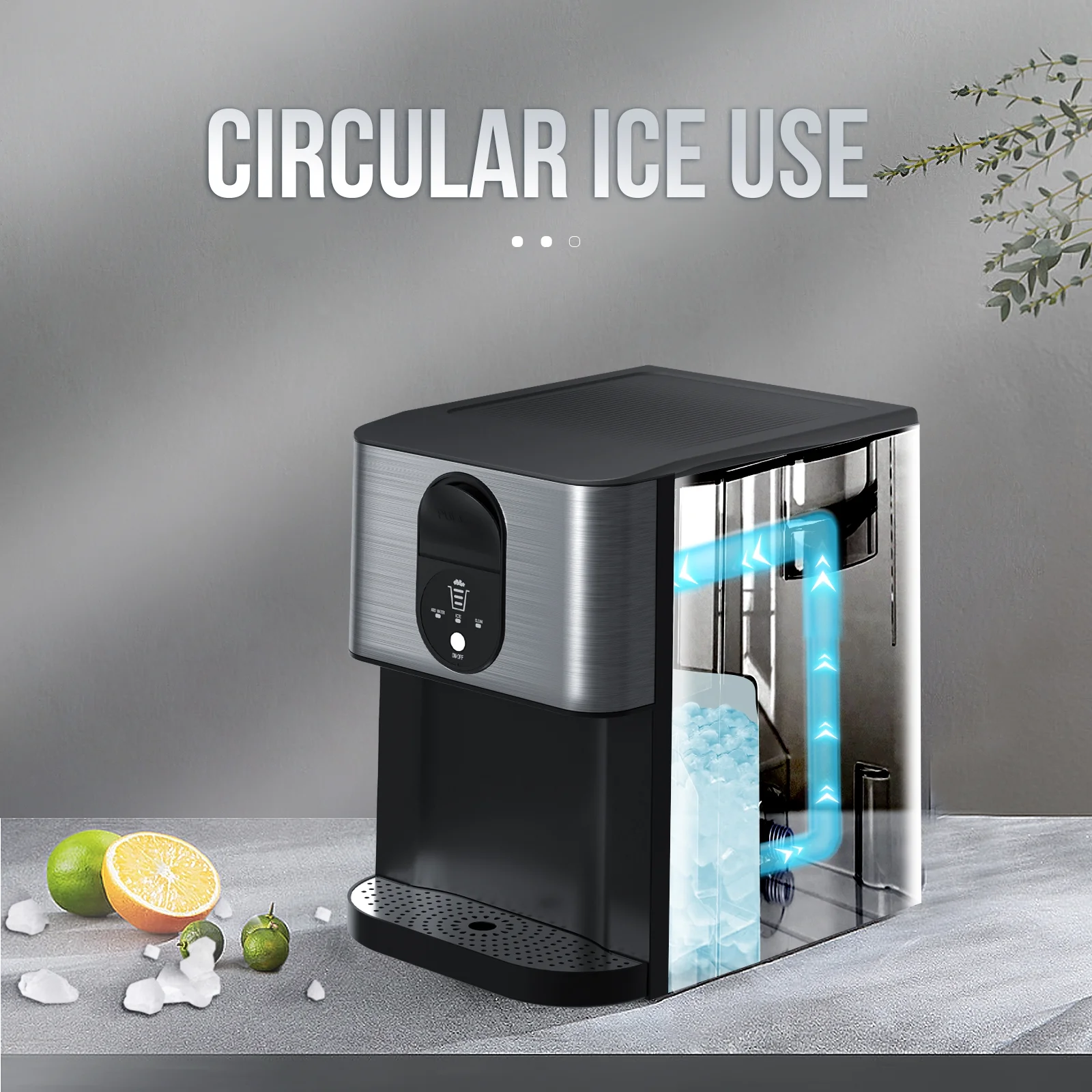 Auseo Ice Maker Countertop with Soft Chewable Ice, 44 Lbs/24H, Self-Cleaning, One-Click Operation for Home/Party(Black) - Image 12