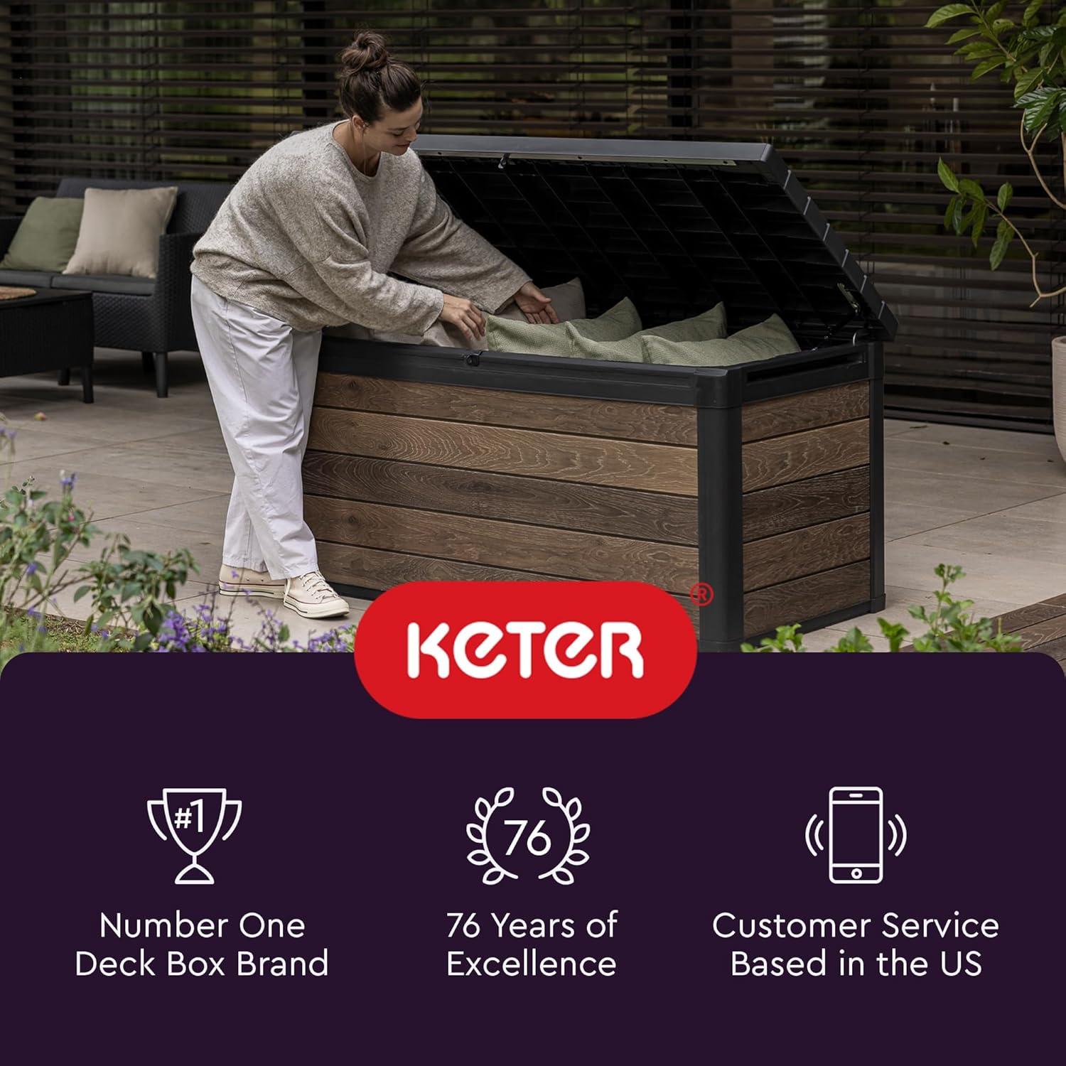 200 Gallon Resin Deck Box, Extra Large Outdoor Storage Container for Patio, Garden, Yard and Pool Area - Image 11