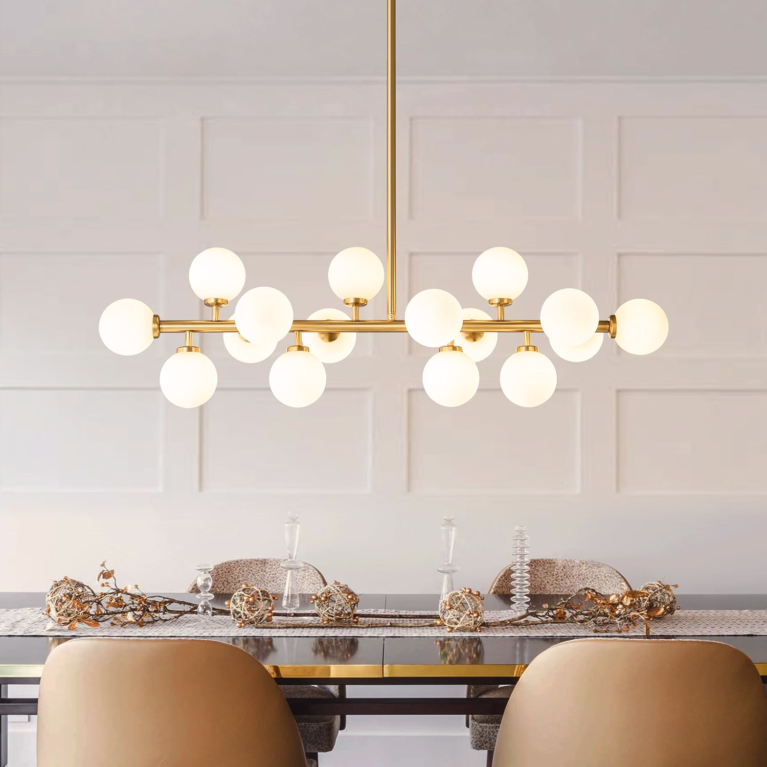 Mid Century Modern Sputnik Chandelier,16-Light Dining Room Light Fixture - Image 7