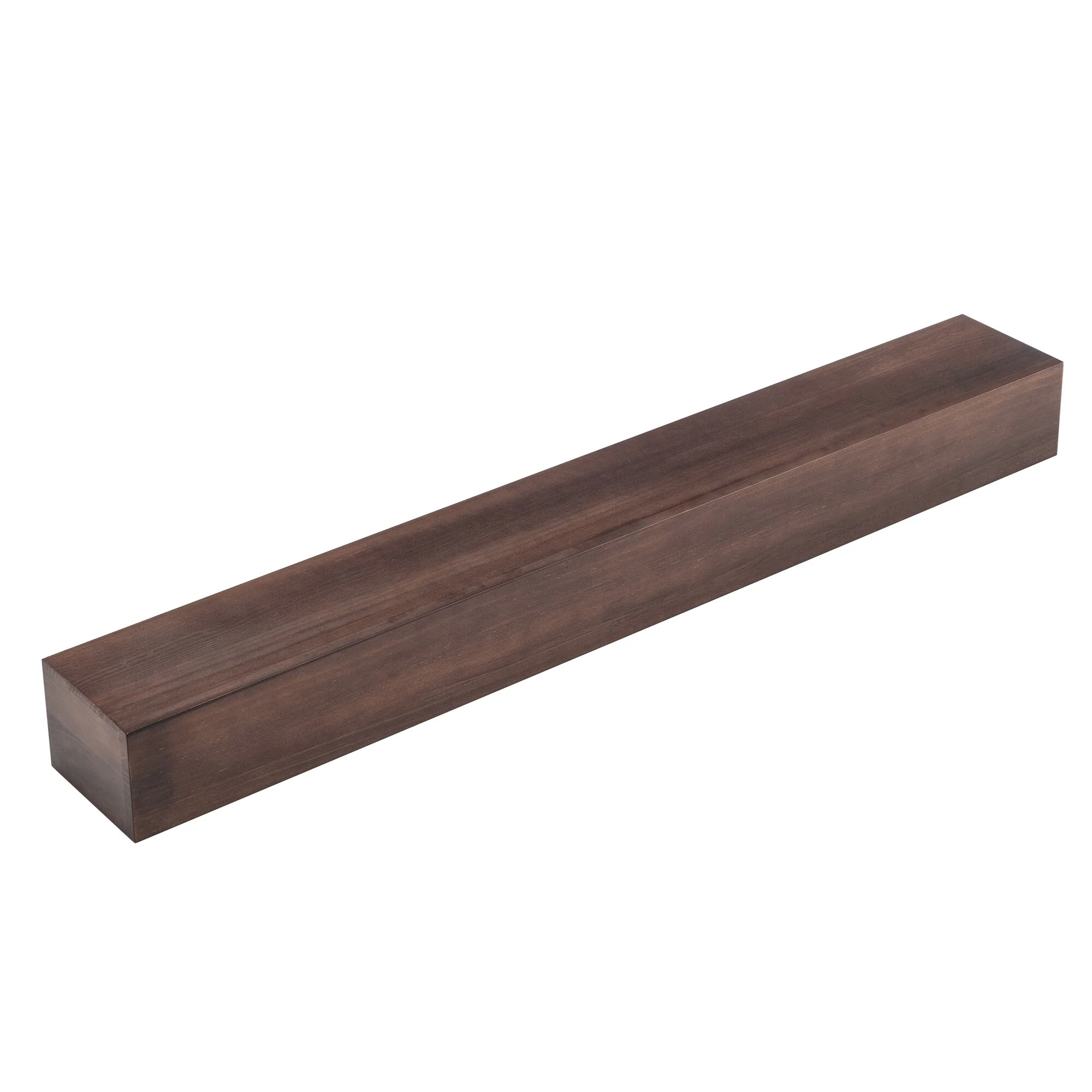 72 Inch Solid Pine Fireplace Mantel, Wall Mounted Floating Shelf in Brown - Image 6
